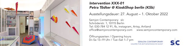 Intervention XXX-01: Petra Tödter @ KioskShop berlin